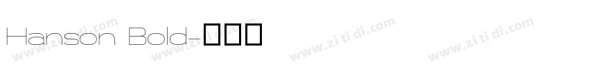 Hanson Bold字体转换